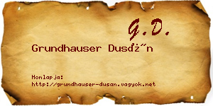 Grundhauser Dusán névjegykártya